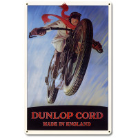 Dunlop Cord made in England metal sign - 12" x 18"