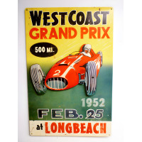 West Coast Grand Prix Metal Sign - 16" x 24"