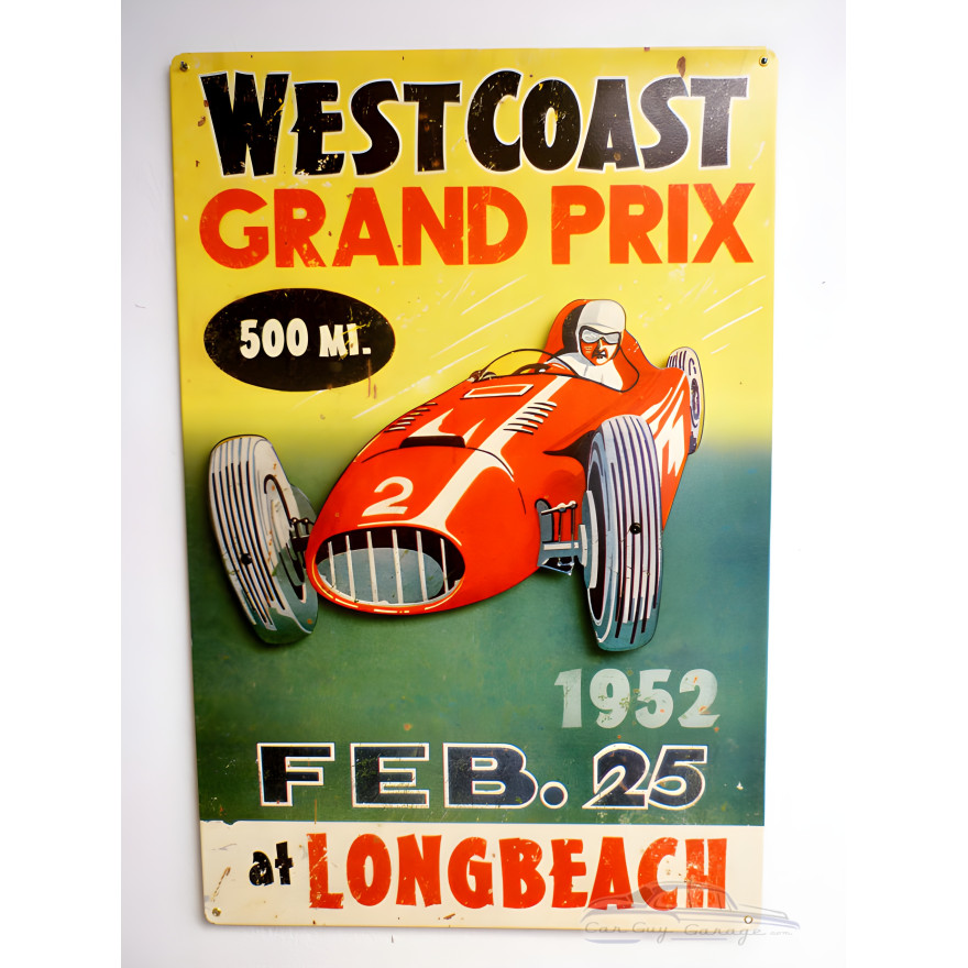 West Coast Grand Prix Metal Sign - 16" x 24"