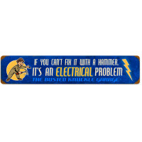 Electrical Problem Metal Sign - 28" x 6"