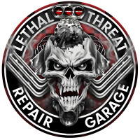 Engine Skull Metal Sign - 14" Round