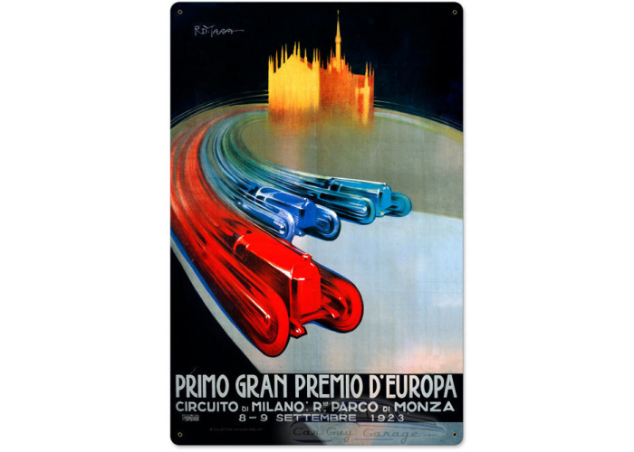 Europe Grand Prix Metal Sign - 16" x 24"