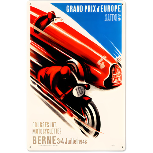 Europe Grand Prix Metal Sign - 16" x 24"
