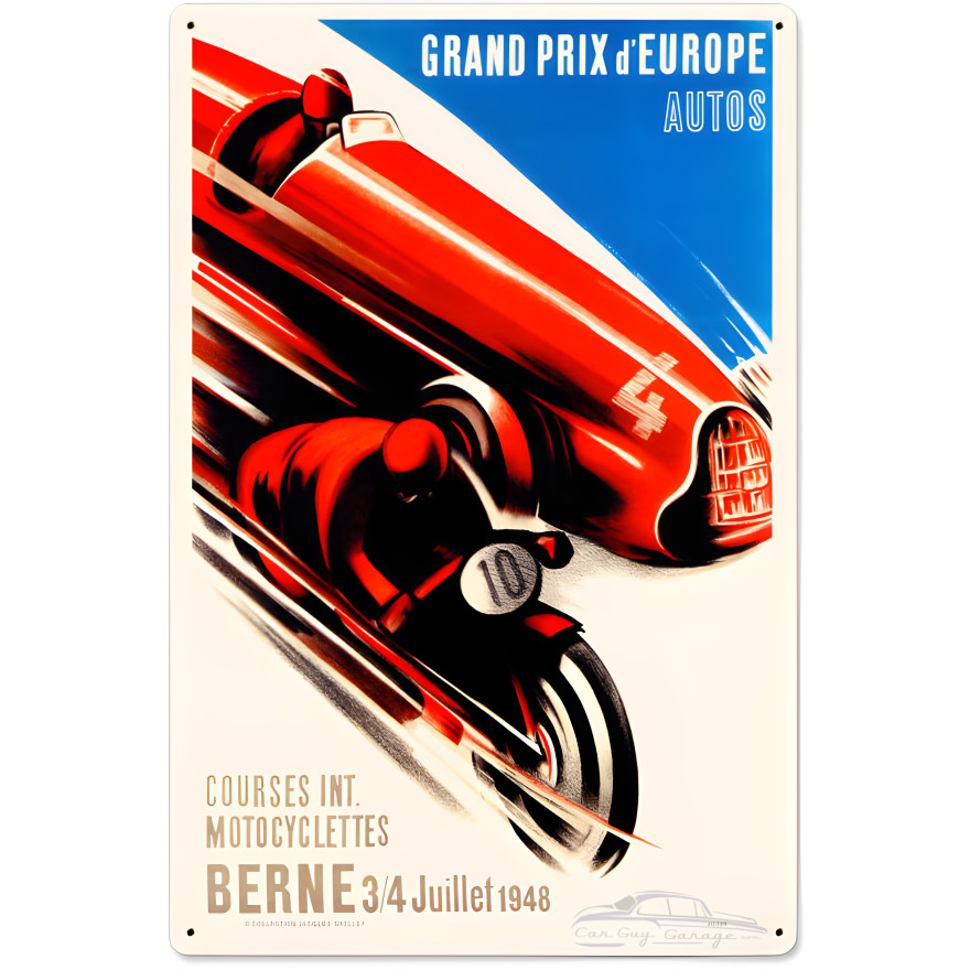 Europe Grand Prix Metal Sign - 16" x 24"