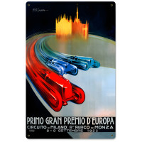 Europe Grand Prix Metal Sign - 12" x 18"