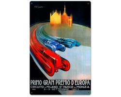 Europe Grand Prix Metal Sign - 12" x 18"