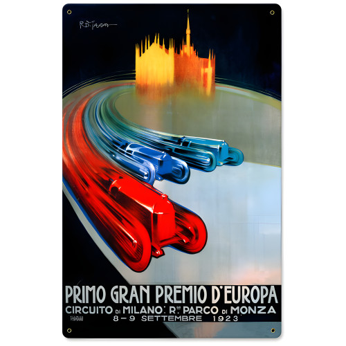 Europe Grand Prix Metal Sign - 12" x 18"