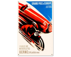 Europe Grand Prix Metal Sign - 12" x 18"