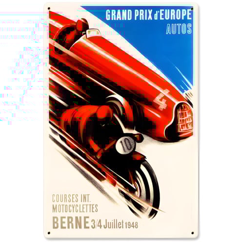 Europe Grand Prix Metal Sign - 12" x 18"