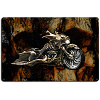 Evil Bones Motorcycle Metal Sign - 18" x 12"
