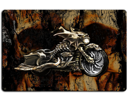 Evil Bones Motorcycle Metal Sign