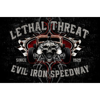 Evil Iron Metal Sign - 18" x 12"