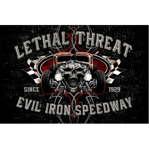 Evil Iron Metal Sign - 18" x 12"