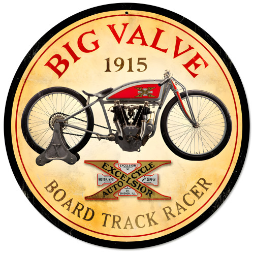 Excelsior Big Valve Sign - 14" Round