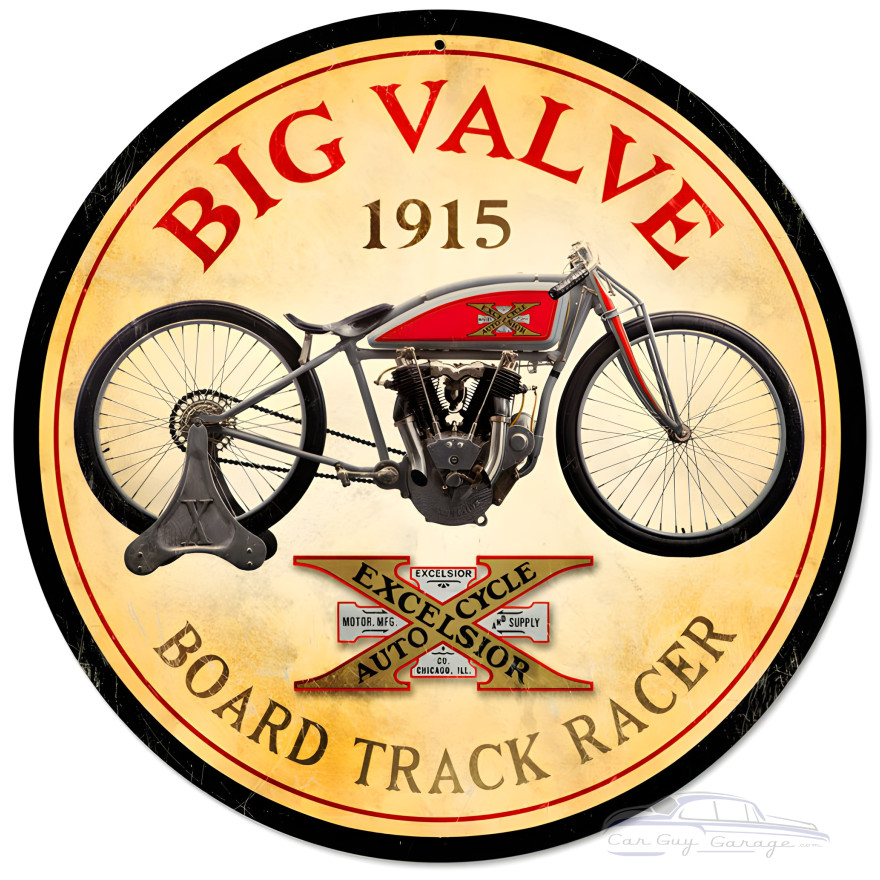 Excelsior Big Valve Sign - 14" Round
