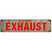 Exhaust Metal Sign - 20" x 5"