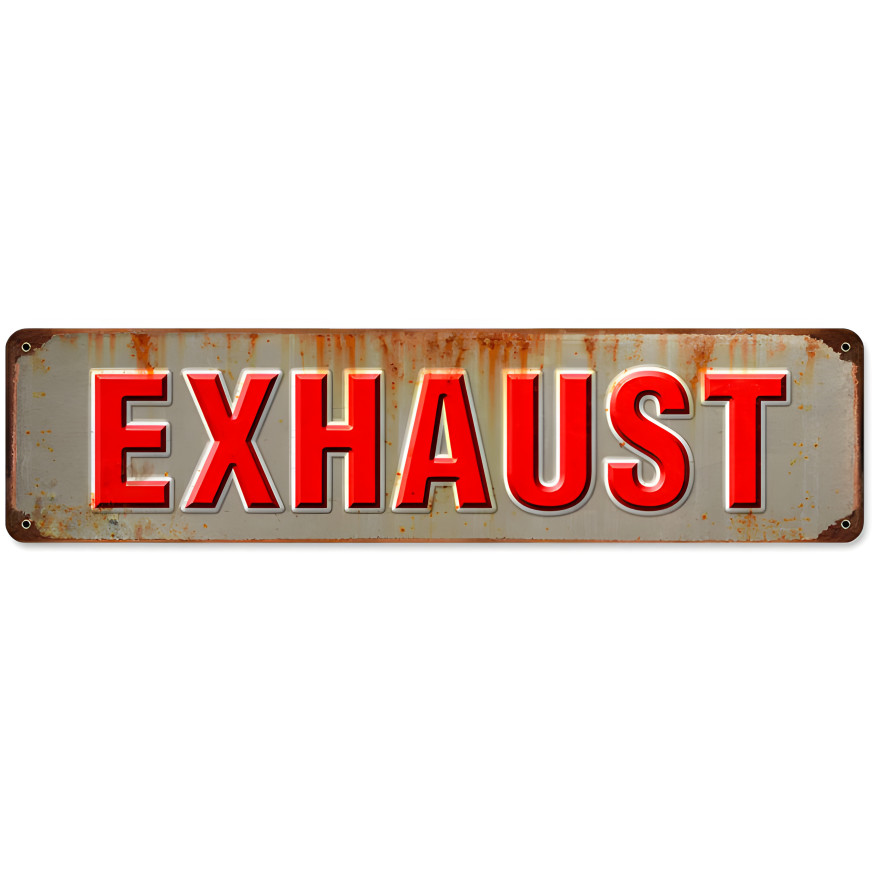 Exhaust Metal Sign - 20" x 5"