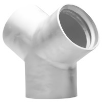 2.5 in (63 mm) Crushproof Rubber Garage Exhaust Hose Y-Connector