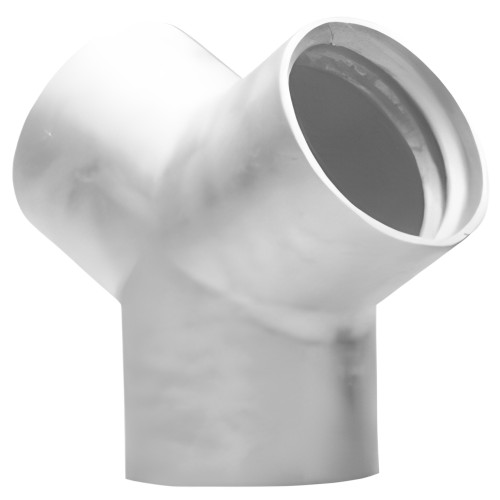 Rubber Exhaust Hose Y-Connector for 2.5" Tubing