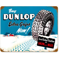 Dunlop Extra Grip Metal Sign - 15" x 12"