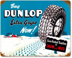 Dunlop Extra Grip Metal Sign - 15" x 12"