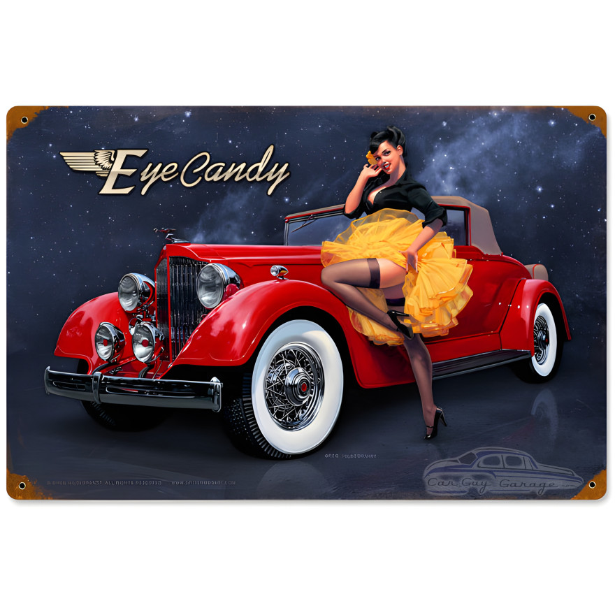 Eye Candy Metal Sign - 18" x 12"