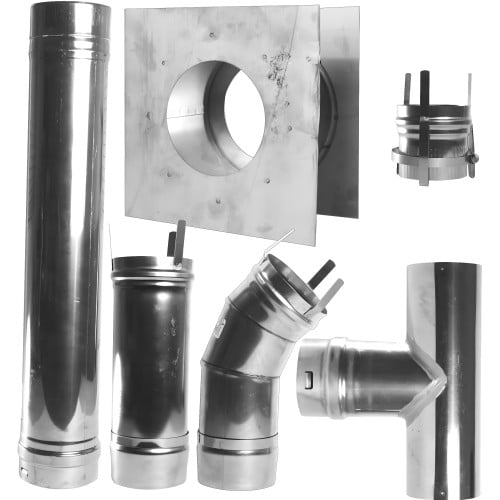 4 Inch Horizontal Stainless Steel Vent Kit for Garage Heaters