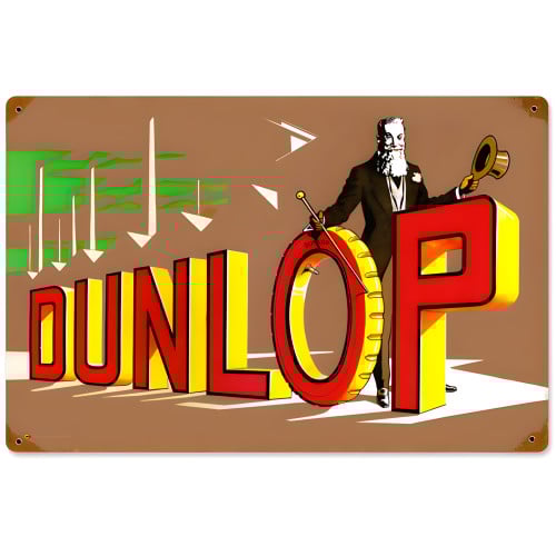 Dunlop Factory Metal Sign - 15" x 12"
