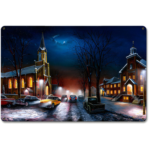 Faith Through Ages Metal Sign - 18" x 12"