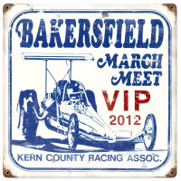 Famosa VIP Bakersfield March Meet Metal Sign - 12" x 12"