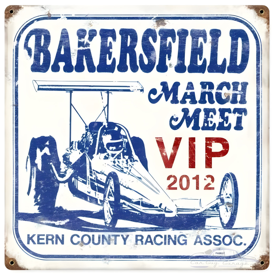 Famosa VIP Bakersfield March Meet Metal Sign - 12" x 12"