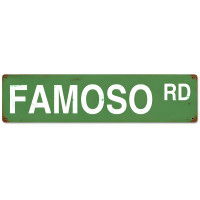 Famoso Road Sign - 20" x 5"
