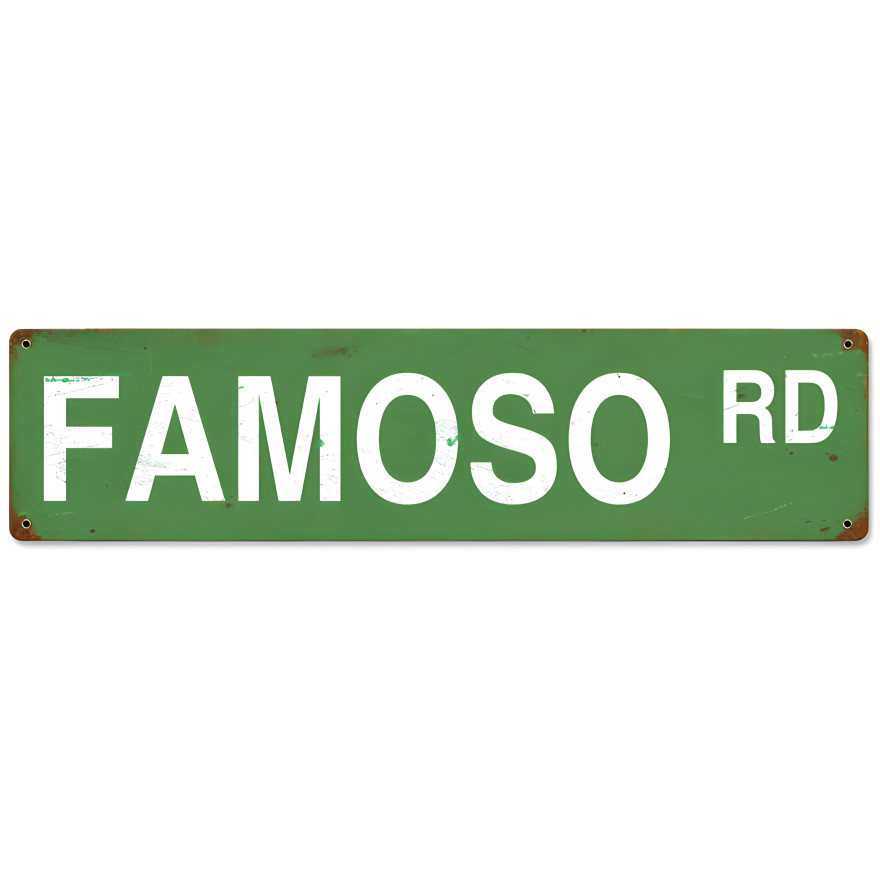 Famoso Road Sign - 20" x 5"