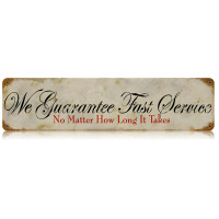 Fast Service Metal Sign - 20" x 5"