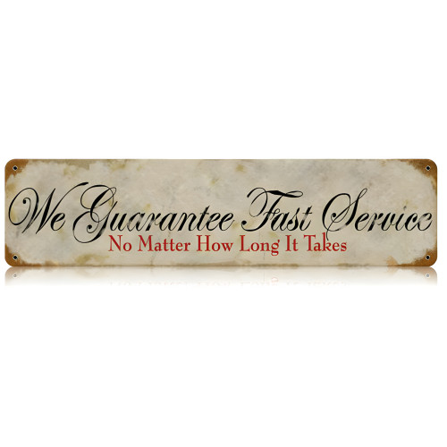 Fast Service Metal Sign - 20" x 5"