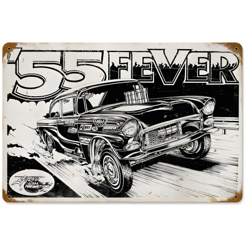 55 Fever Metal Sign - 12" x 18"