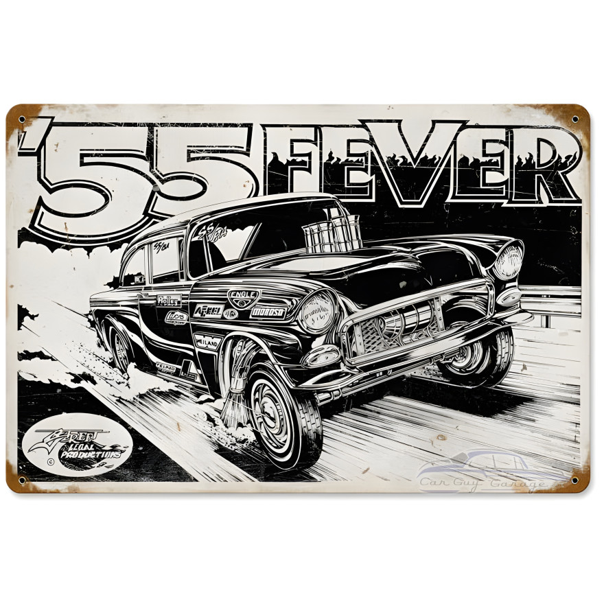 55 Fever Metal Sign - 12" x 18"