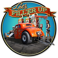 Fill'er Up Metal Sign - 17" x 17"