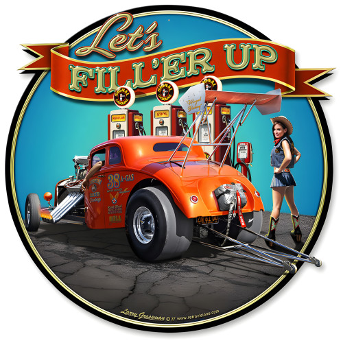 Fill'er Up Metal Sign - 17" x 17"