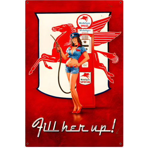 Fill Her Up Metal Sign - 24" x 36"