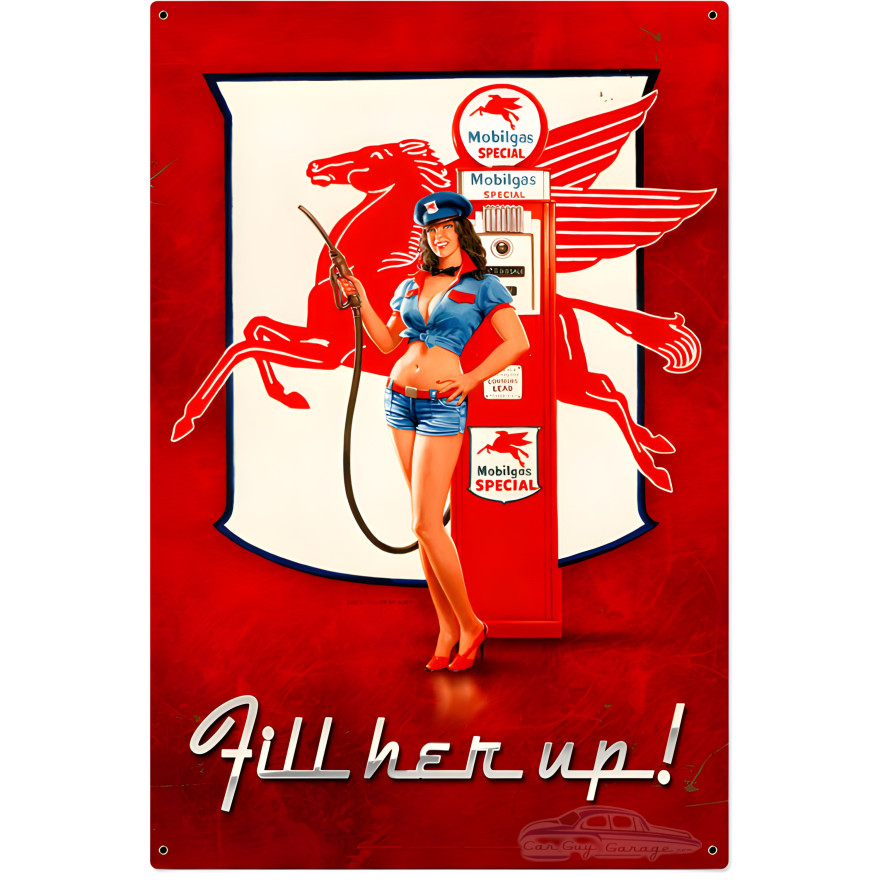 Fill Her Up Metal Sign - 24" x 36"