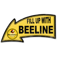 Fill Up with Beeline Arrow Metal Sign - 26" x 14"