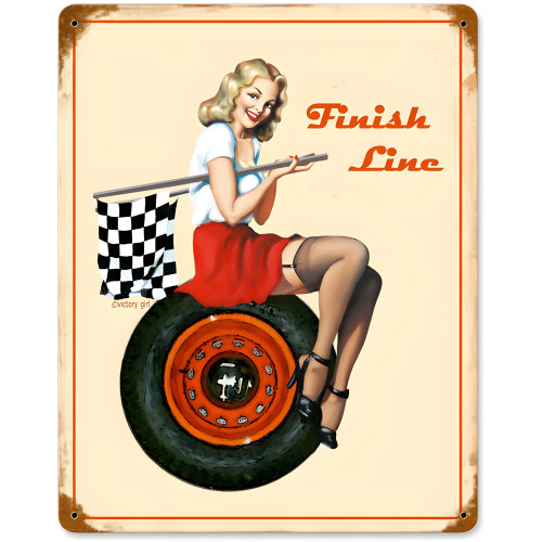 Finish Line Metal Sign - 12" x 15"