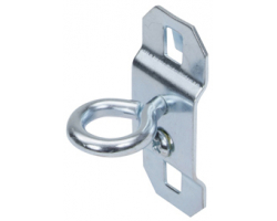 Five 1/2" ID Single Ring Tool Holder Locking Square Pegboard Hooks