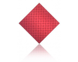 Eight Pack of 1'x1' Red Diamond Plate Wall or Floor Tiles