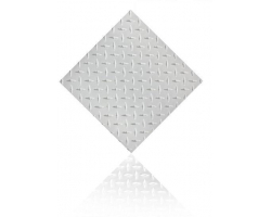 Eight Pack of 1'x1' Ice Diamond Plate Wall or Floor Tiles