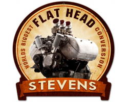 Flat Head Engine Metal Sign