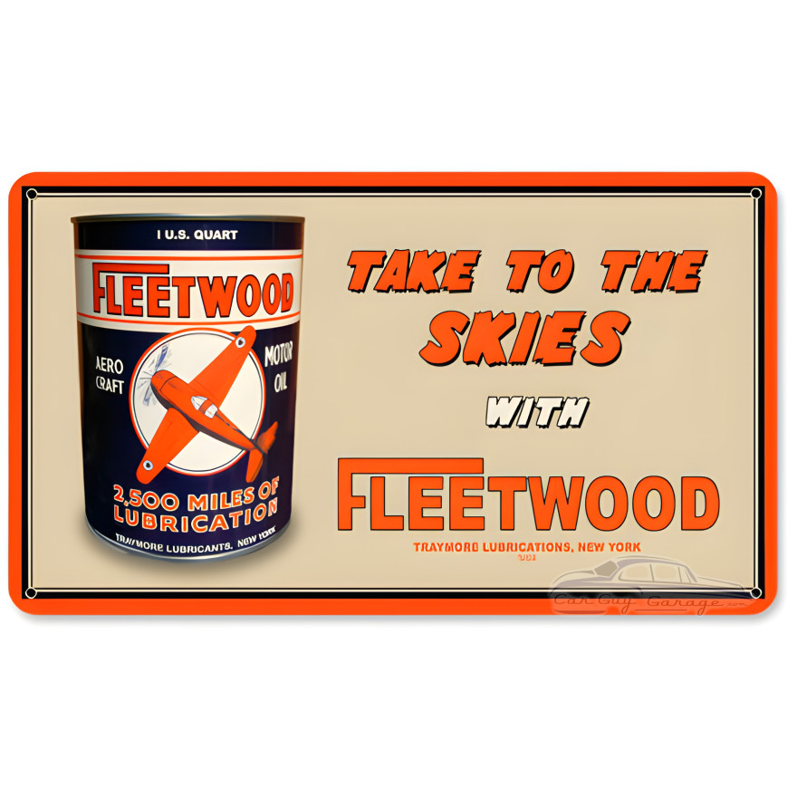 Fleetwood Oil Sign - 14" x 8"