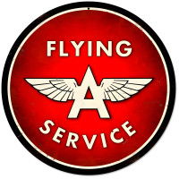 Flying A Metal Sign - 28" Round