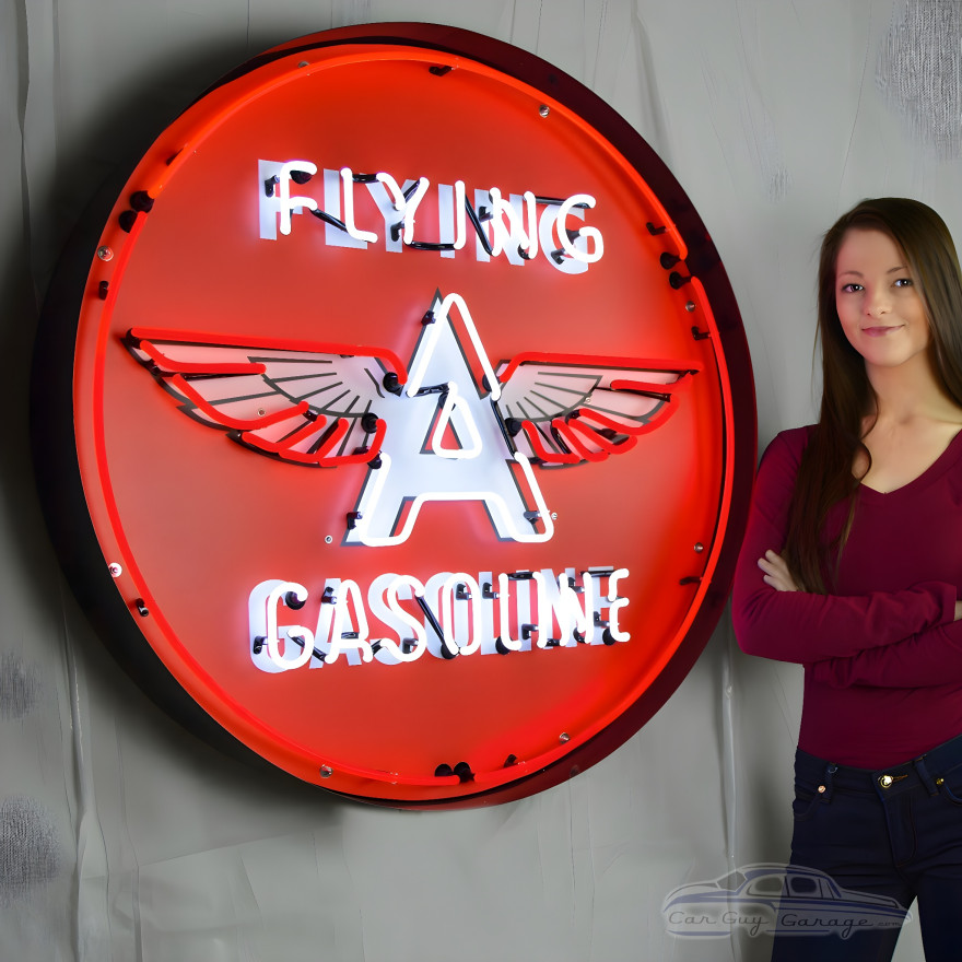 Flying A Gasoline Neon Sign Flying A Gasoline Neon Sign